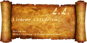 Linkner Liliána névjegykártya